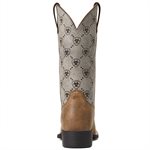 Ariat Ladies Round Up Wide Square Toe Western Boot - Brown Bomber