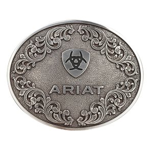 Ariat oval buckle with logo