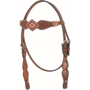 Bride Western avec Frontal Country Legend Beads - Chesnut & Tan