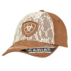 Ariat Ladies Baseball Cap - Brown with Lace