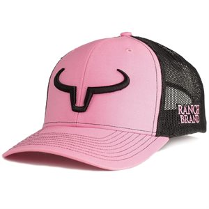 Ranch Brand Rancher Cap - Pink & Black with Black Logo