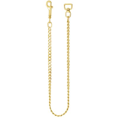 Brass Plated Flat Link Lead Chain - 24''