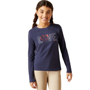 Ariat Kid's LOVE Shirt - Navy Heather