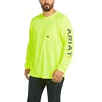 Ariat Men's Rebar HeatFighter Work Shirt - Lime