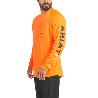 Ariat Men's Rebar HeatFighter Work Shirt - Orange
