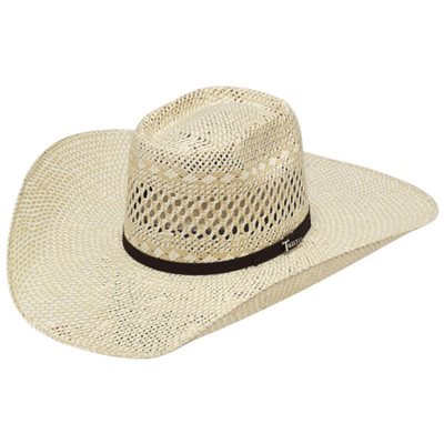 Twister bangora style straw cowboy's hat