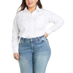 Ariat Ladies Kirby Stretch Plus Size Western Shirt - White