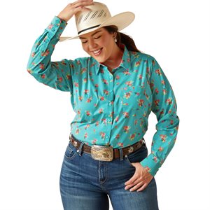 Ariat Ladies Kirby Stretch Plus Size Western Shirt - Esmerelda Print