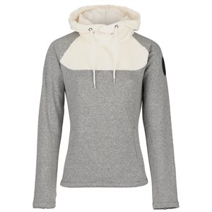 Horze Ladies Leanne Technical Hoodie - Ash Gray & Bright White