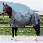 Horze Avalanche 1200D Turnout Sheet with Fleece Lining - Beetle Green & Blue Nights