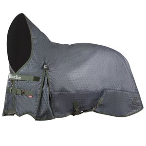 Horze Avalanche 1200D Turnout Sheet with Fleece Lining - Beetle Green & Blue Nights