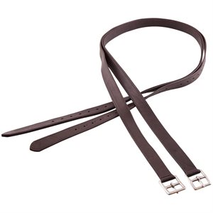 BR Stirrup Leathers - Brown & Silver
