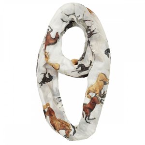 AWST Lila Horses All Over Infinity Scarf