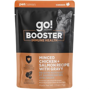 Go! Solutions Immune Health Minced Chicken and Salmon Booster Cat Meal Topper