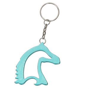 Horse head keychain bottle opener - Turquoise