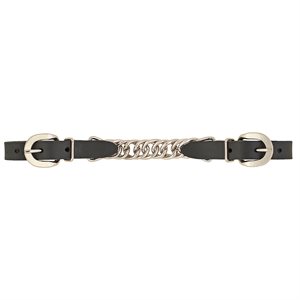Weaver Single Flat Link Chain Curb Strap - Black