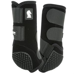 Classic Equine Flexion by Legacy2 Front Support Boots - Black