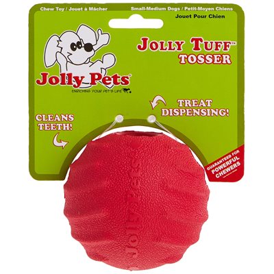 Jolly Tuff Tosser 4'' dog toy - Red 