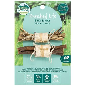 Oxbow Enriched Life Stix & Hay Small Animal Chew Toy