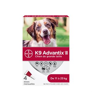 K9 Advantix II Flea, Tick & Mosquito Protection for Dog - Dog between 11kg and 25kg