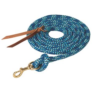 Weaver Poly Cowboy Lead with Snap - Navy, Royal Blue & Turquoise