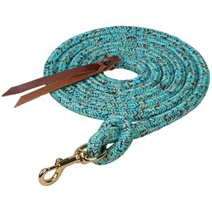 Weaver Poly Cowboy Lead with Snap - Turquoise, Brown & Tan