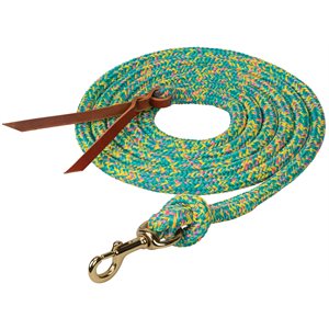 Weaver Poly Cowboy Lead with Snap - Turquoise, Pink & Yellow