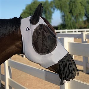 Professional's Choice Comfort Fit Deluxe Lycra Fly Mask - Charcoal