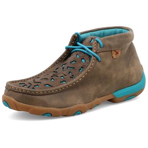 Twisted X Ladies Driving Moccassins Style WDM0126 - Bomber & Turquoise
