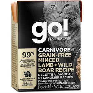 Go! Solutions Carnivore Grain-Free Minced Lamb and Boar Wet Cat Food