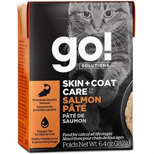 Go! Solutions Skin + Coat Care Salmon Pâté with Grains Wet Cat Food