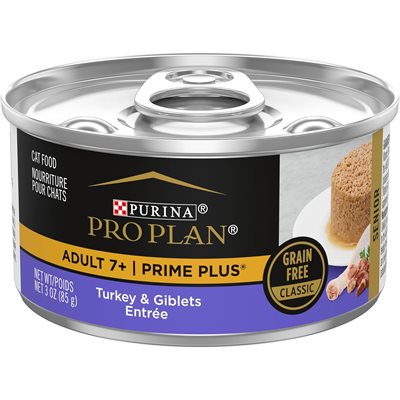 Pro Plan Prime Plus Adult 7+ Turkey & Giblets Entrée Classic Wet Cat Food