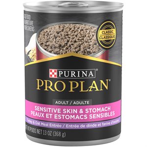 Pro Plan Adult Sensitive Skin & Stomach Turkey & Oat Meal Entrée Classic Wet Dog Food