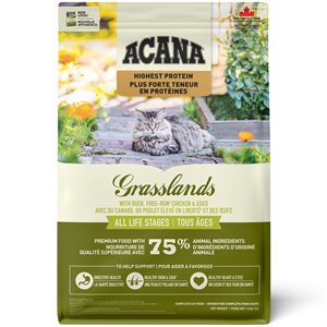 Nourriture Sèche pour Chat Acana Plus Forte Teneur en Protéines Grasslands