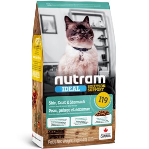 Nutram Ideal I19 Skin, Coat & Stomach Chicken and Salmon Dry Cat Food