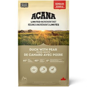 Nourriture Sèche pour Chien Acana Simple Ingrédients Limités Canard avec Poire