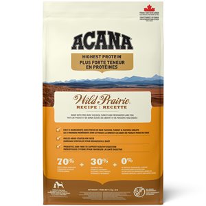 Nourriture Sèche pour Chien Acana Plus Forte Teneur en Protéines Wild Prairie