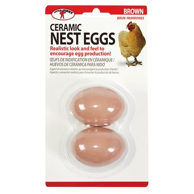 Little Giant Ceramic Nest Eggs - Brown