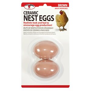 Little Giant Ceramic Nest Eggs - Brown