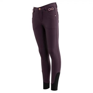 BR Kid's 4-EH Phoenix Silicone Seat Riding Breeches - Plum Perfect