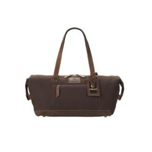Ariat small leather and canvas duffle bag - Brown