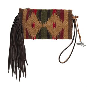 Angel Ranch Aztec blanket wristlet purse