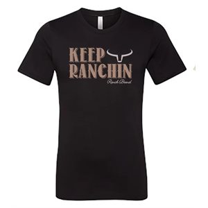 Ranch Brand Keep Ranchin men's T-Shirt -Black & Tan 