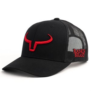 Ranch Brand kid's Rancher cap - Black with red logo