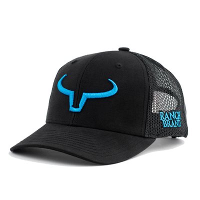 Casquette Ranch Brand Rancher pour enfant - Noir avec logo bleu