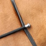 Passier Leather Reins with One Side Rubber with Hook Studs - Black