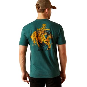 Ariat Men's Abilene Shield T-Shirt - Dark Teal Heather