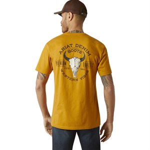 Ariat Men's Bison Skull T-Shirt - Buckhorn Heather