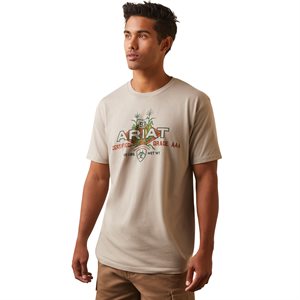 Ariat Men's Hybrid Seed Western T-Shirt - Khaki Heather