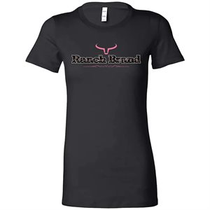 Ranch Brand Ladies Flower 1 Western T-Shirt - Black